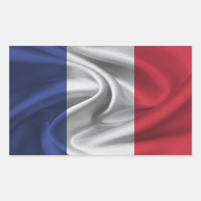 France  Flag Rectangular Sticker (Front)