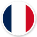 France Flag Round Sticker