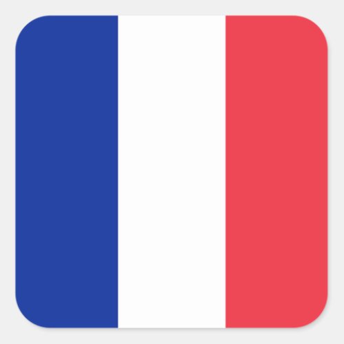 France Flag Square Sticker