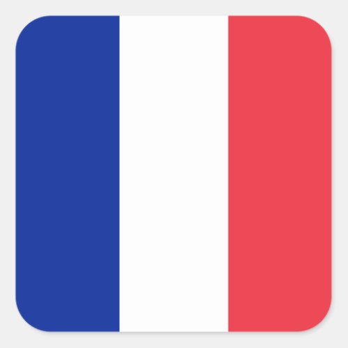 France Flag Square Sticker