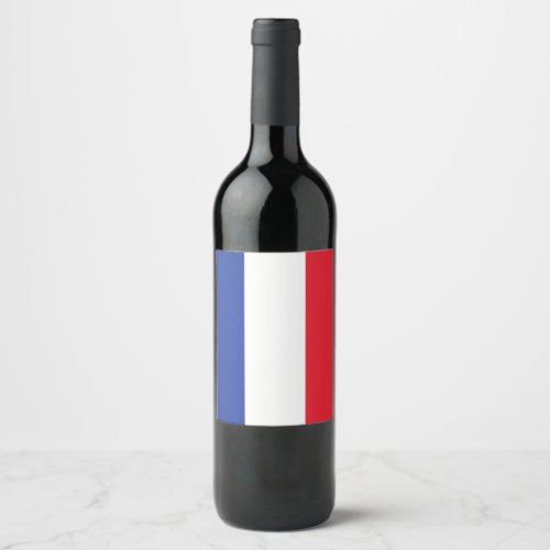 France Flag Wine Label