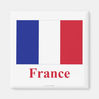 France Flag with Name Magnet