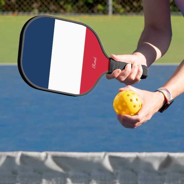 France Flag with Your Name Pickleball Paddle (Insitu)