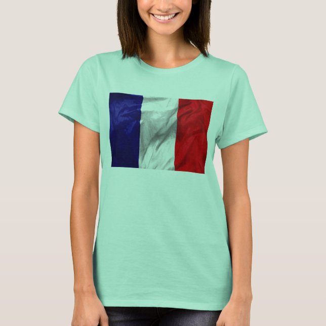 France Flag Women's Bella Ringer T-Shirt (Front)