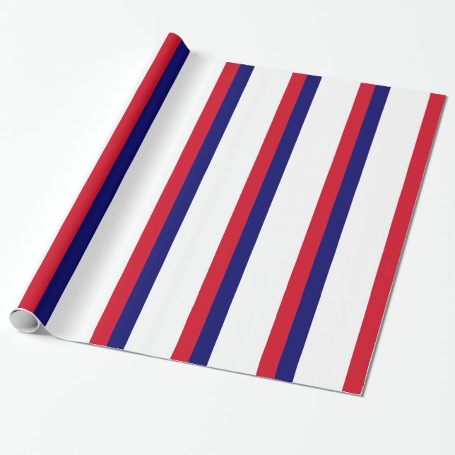 France Flag Wrapping Paper (Unrolled)