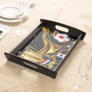 France Football   2026 Global Games Mosaic Gold  Serving Tray