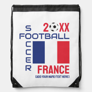 FRANCE Football Custom Name 2024 Any Year Drawstring Bag