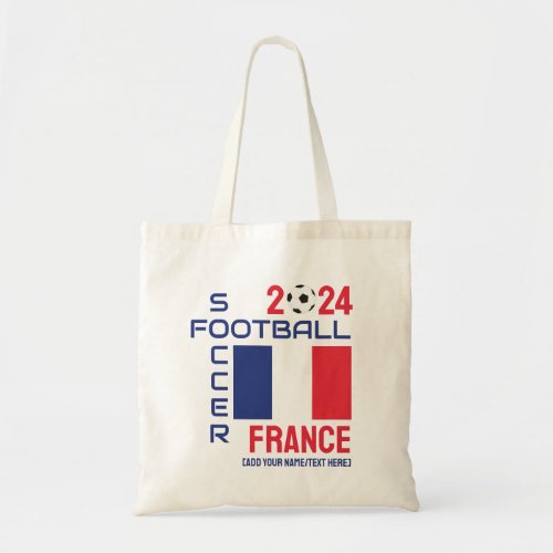 FRANCE Football Custom Name 2024 Any Year  Tote Bag