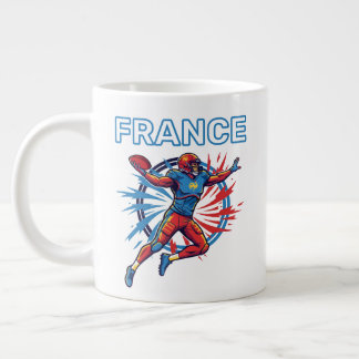 France Football Dynamic Quarterback Patriotic Art Giant Coffee Mug