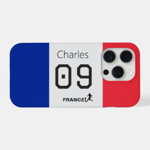 France Football Personalized Team Colors Athlete iPhone 15 Pro Case