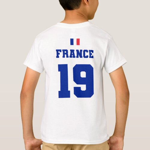 France Football Soccer Team 19 Kids T_Shirt