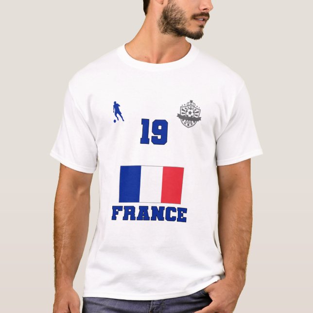 France Football Soccer Team #19 T-Shirt (Front)