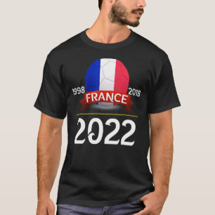 France Football With Cup Years For France Soccer T-Shirt