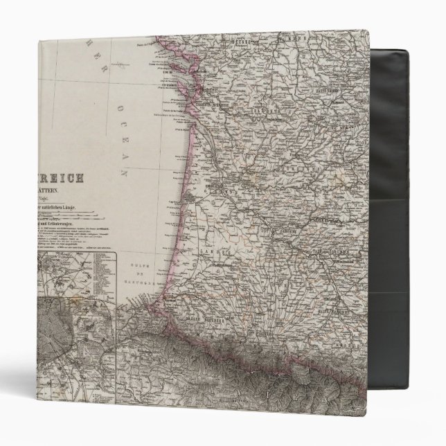 France, four leaves, leaf 3 ring binder (Front/Inside)
