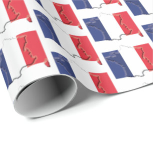 FRANCE Français French Flag Wrapping Paper