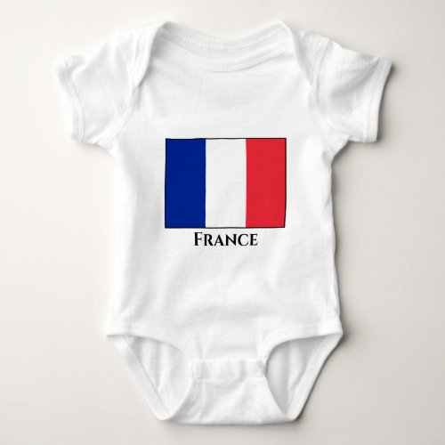 France French Flag Baby Bodysuit