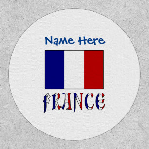France French Flag Blue Personalization Patch