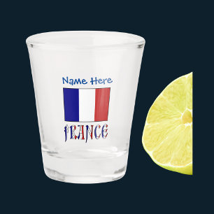 France French Flag Blue Personalization Shot Glass