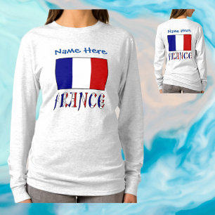 France French Flag Blue Personalized T-Shirt