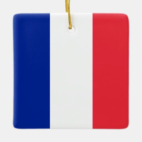 France French Flag Ceramic Ornament