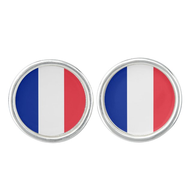 France (French) Flag Cufflinks (Front)