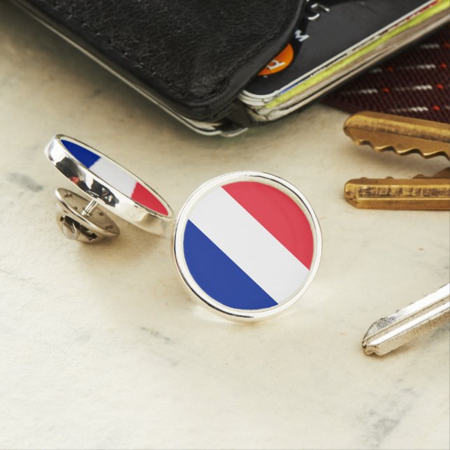France & French Flag fashion / business  Lapel Pin (In Situ)