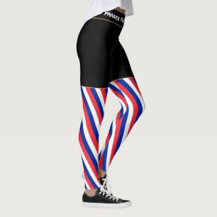 France & French Flag fashion travel/sport fan Leggings