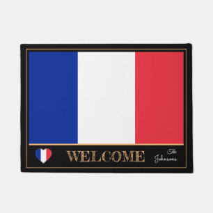 France & French Flag house mat /sports Welcome
