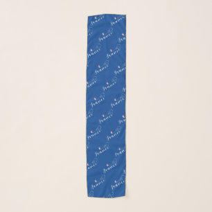 France, French Flag In Heart Scarf