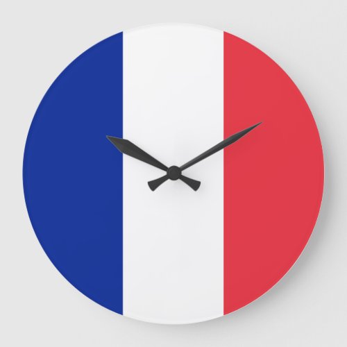 France French Flag Large Clock