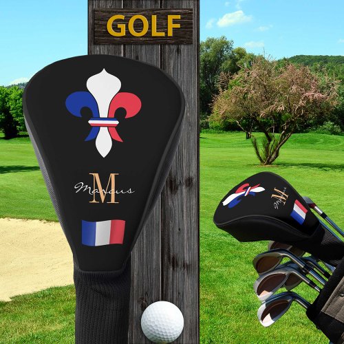 France  French Flag Monogrammed Golf Clubs Covers