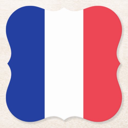 France French Flag Paper Coaster