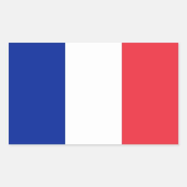 France/French Flag Rectangular Sticker (Front)