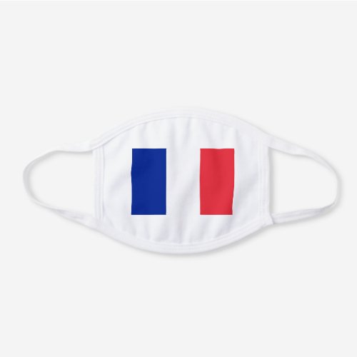 France French Flag Unisex For Him Dad Son Hubby White Cotton Face Mask