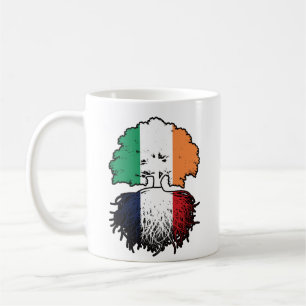 France French Irish Ireland Tree Roots Flag Coffee Mug