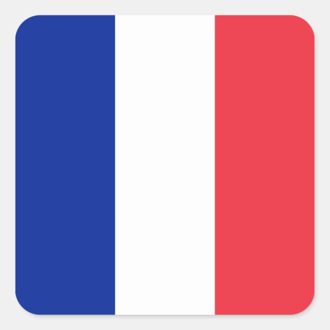 France – French National Flag Square Sticker (Front)