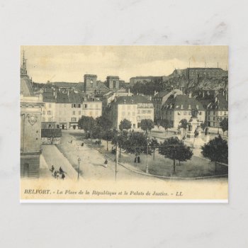 France  French Vintage Belfort  Palais De Justice Postcard by windsorarts at Zazzle