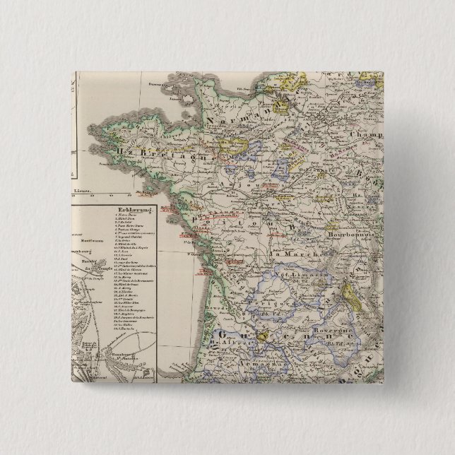 France from 1461 to 1610 pinback button (Front)