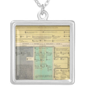 France from 752 to 987 silver plated necklace