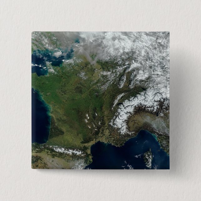 France from space button (Front)