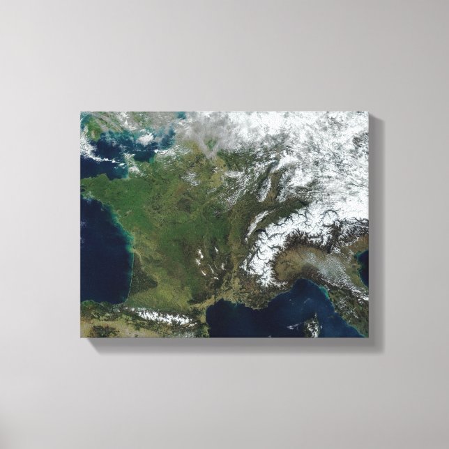 France from space canvas print (Front)