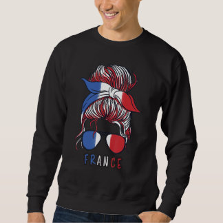 France Girl French Woman France Flag Sweatshirt