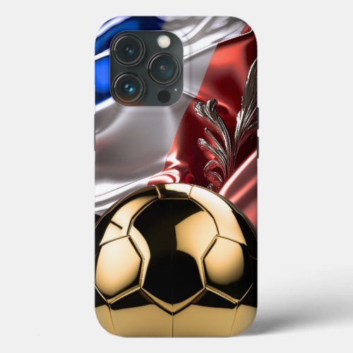 FRANCE Gold Metallic Soccer Ball I_Phone case