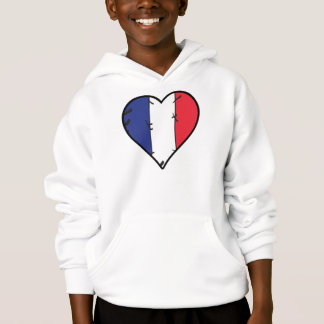 France Heart French Flag Hoodie
