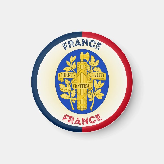 France Heritage Emblem Magnet (Front)