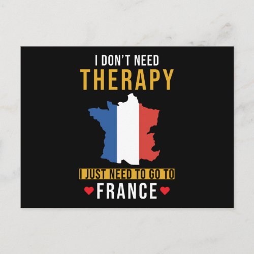 France Holiday Saying Funny Postcard