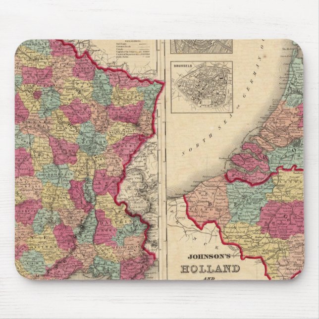 France Holland and Belgium Mouse Pad (Front)