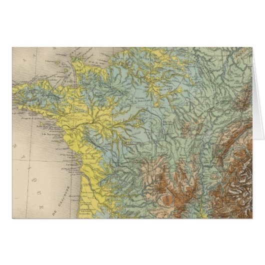 France hypsometric cards (Front Horizontal)