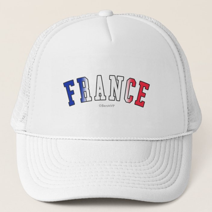 France in National Flag Colors Mesh Hat