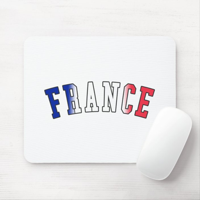 France in National Flag Colors Mouse Pad
